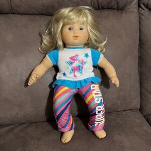 Superstar Doll with Blonde Hair and Colorful Outfit